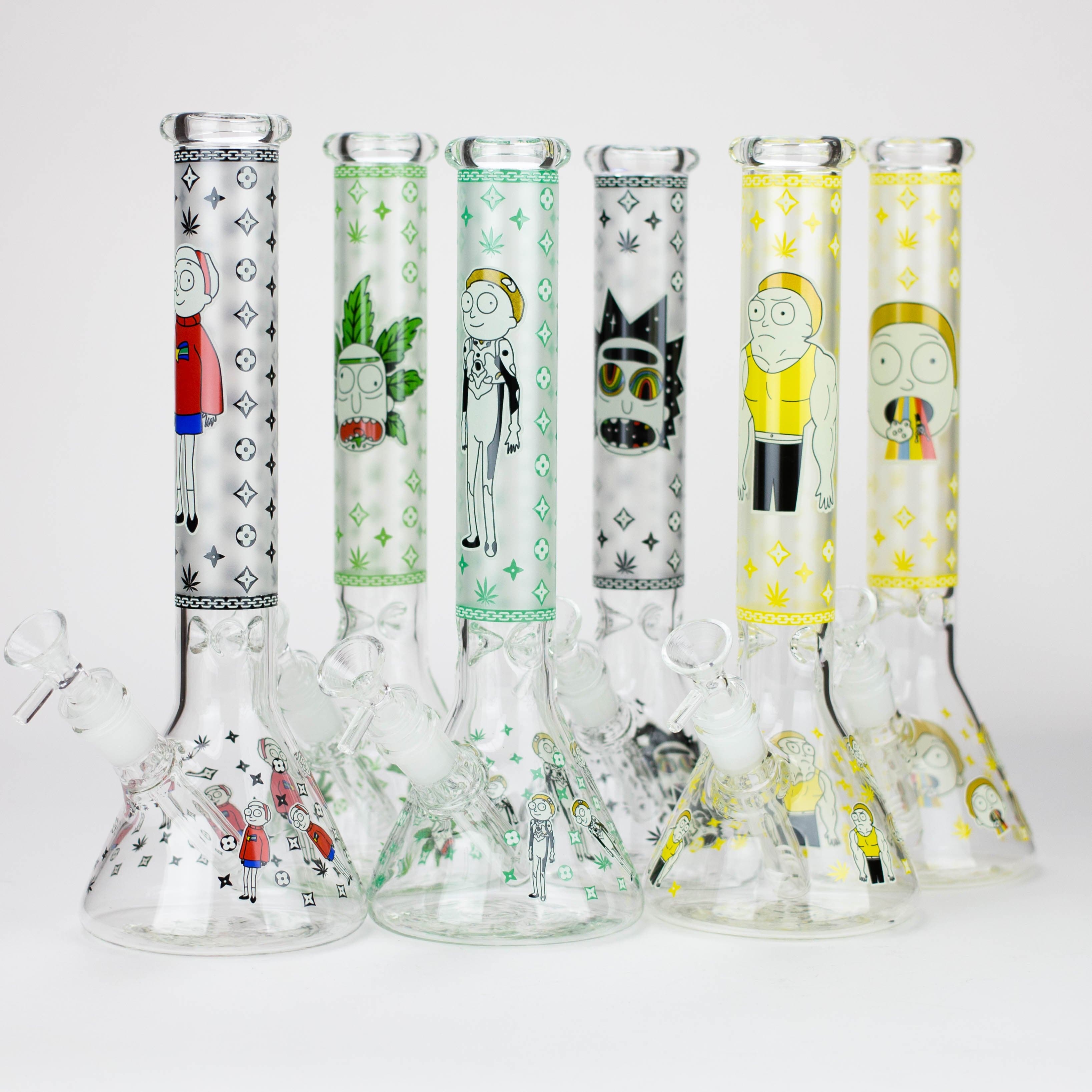14 Glow-in-the-Dark LV Gorilla Beaker Style Glass Water Pipe