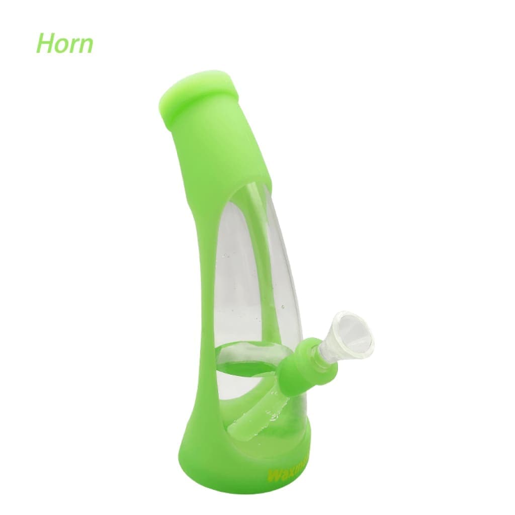 Horn Silicone Glass Water Pipe