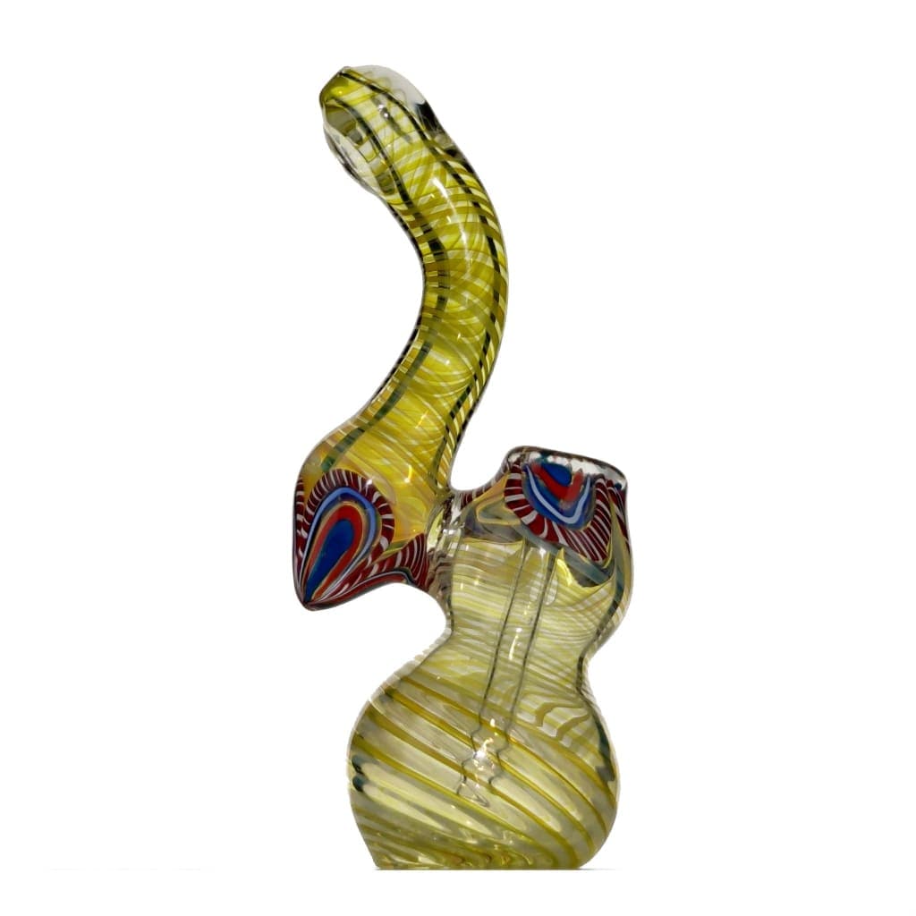 Tribal blue and red bubbler - Bubblers | MHGP – Mile High Glass Pipes
