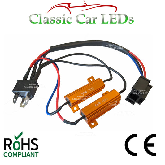 2PCS H7 50W Canbus LED Load Resistors Wiring Warning Canceller