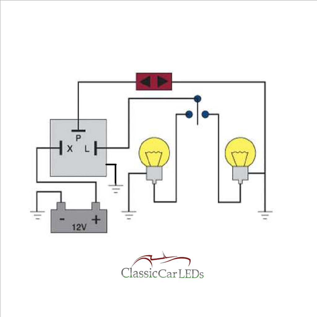 12V ELECTRONIC INDICATOR FLASHER / HAZARD RELAY CLASSIC ... everlasting turn signal wiring diagram 