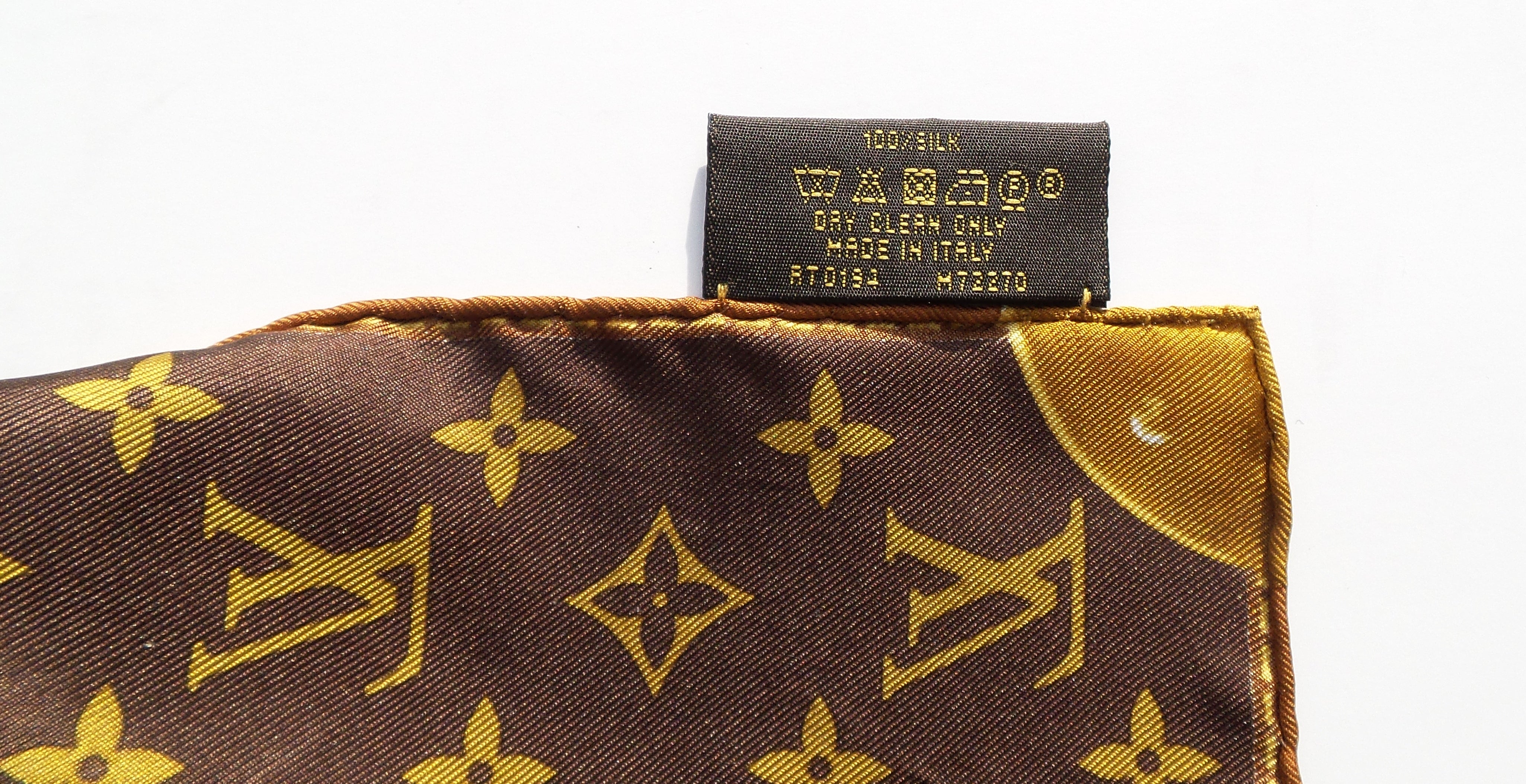 Louis Vuitton Silk Twill Monogram Confidential Bandeau Scarf Louis