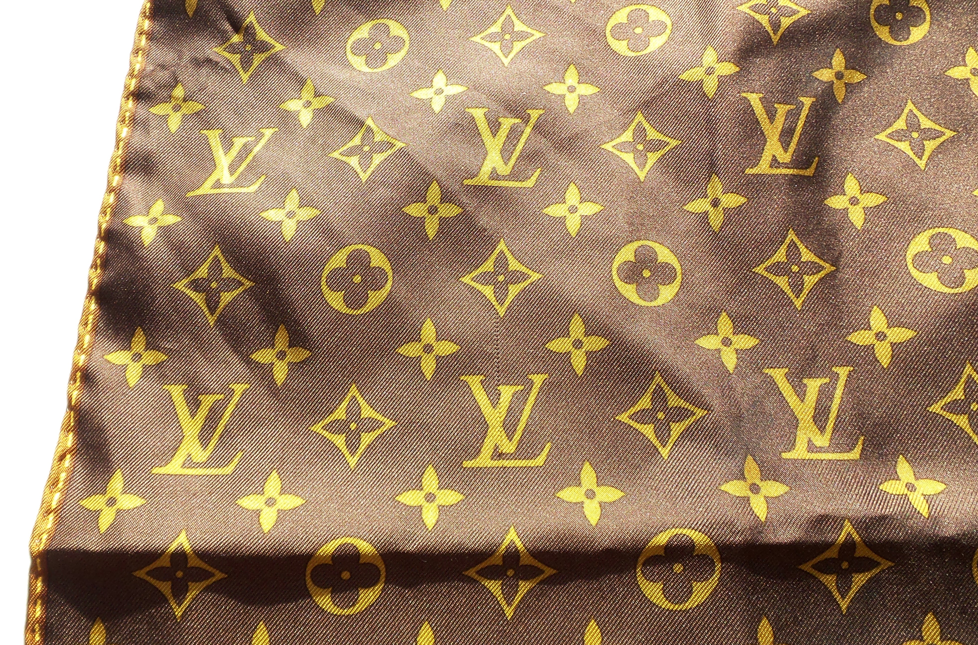 Rare LOUIS VUITTON Mink Monogram Large Scarf NWT at 1stDibs