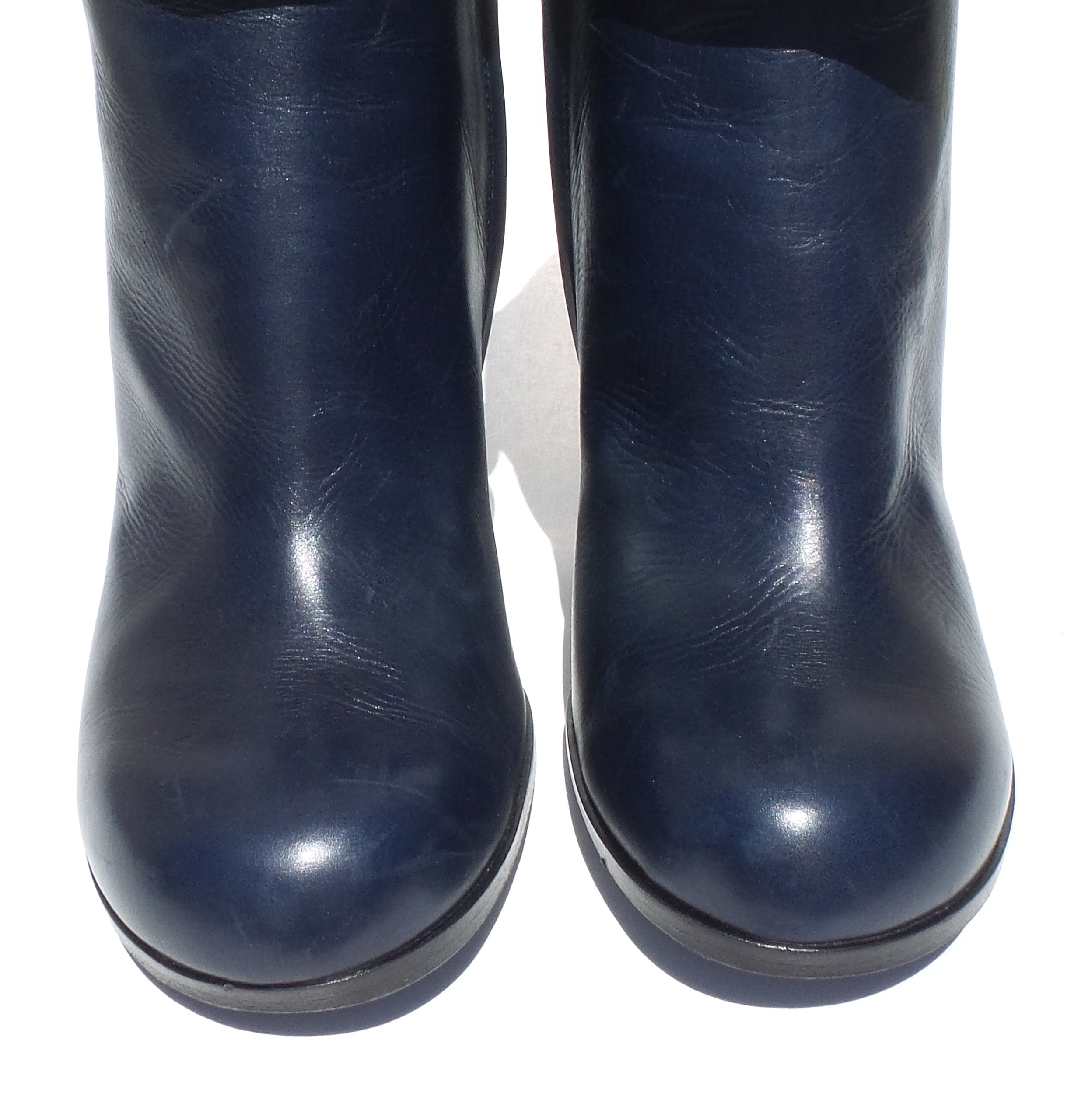navy blue calf boots