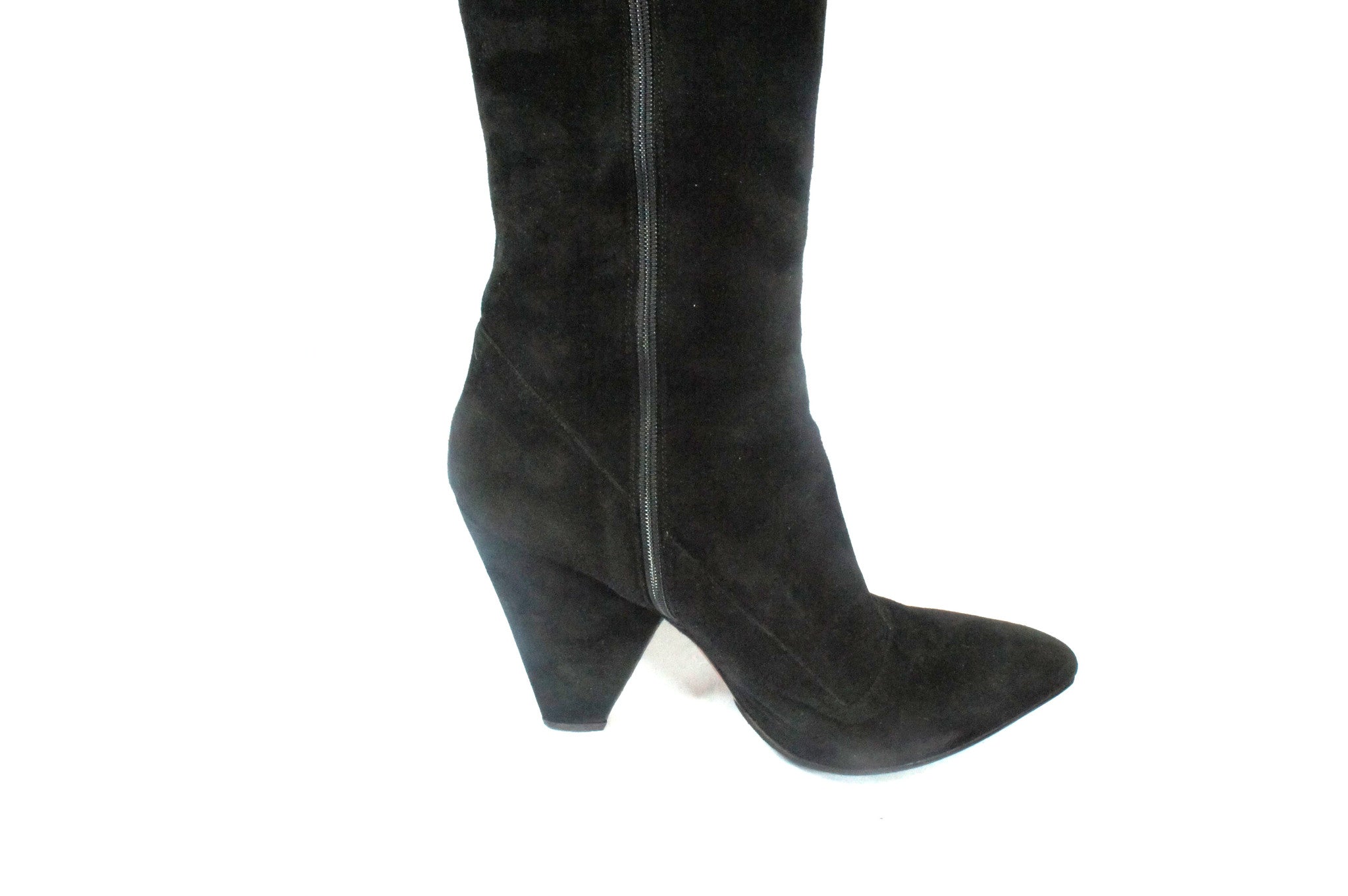 high black suede boots