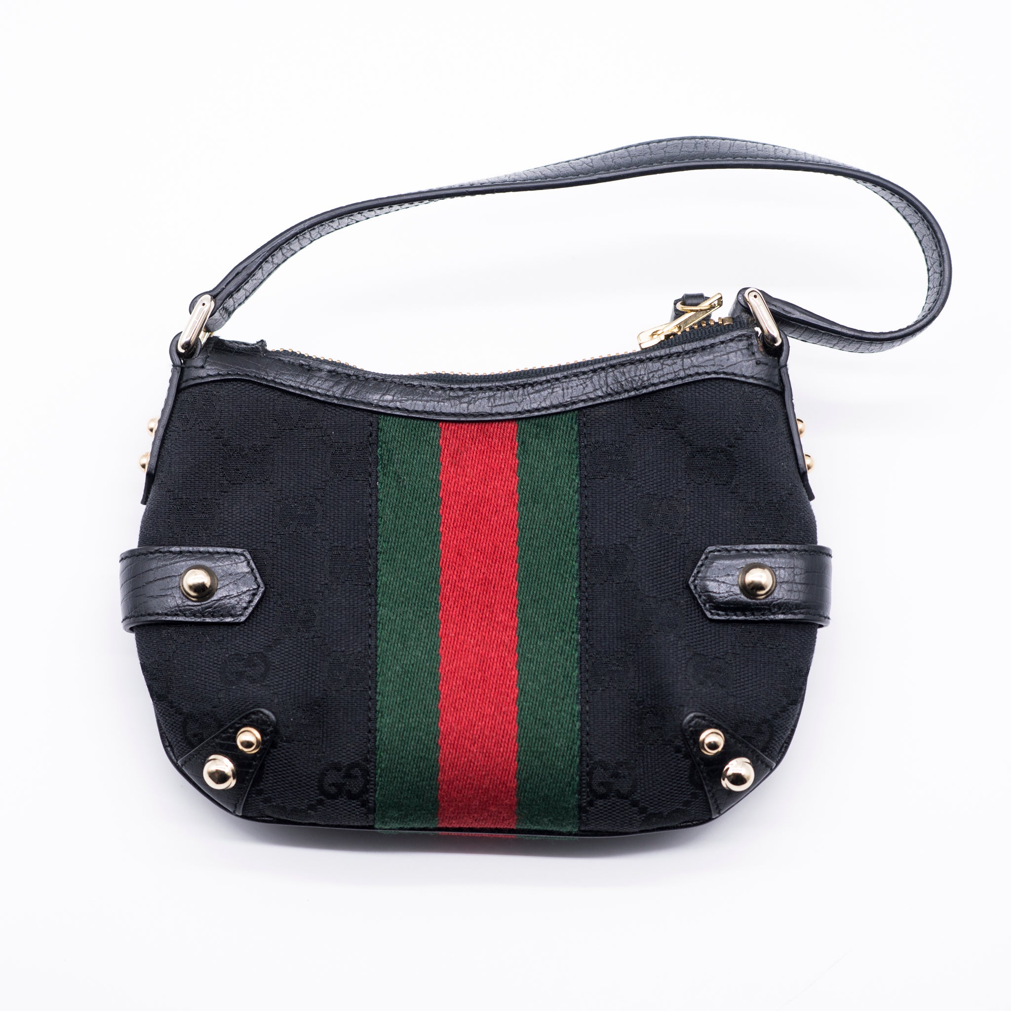 ‘Sold’ GUCCI Monogram GG Canvas Web Gold Horsebit Chain Mini Shoulder – Encore www.semadata.org