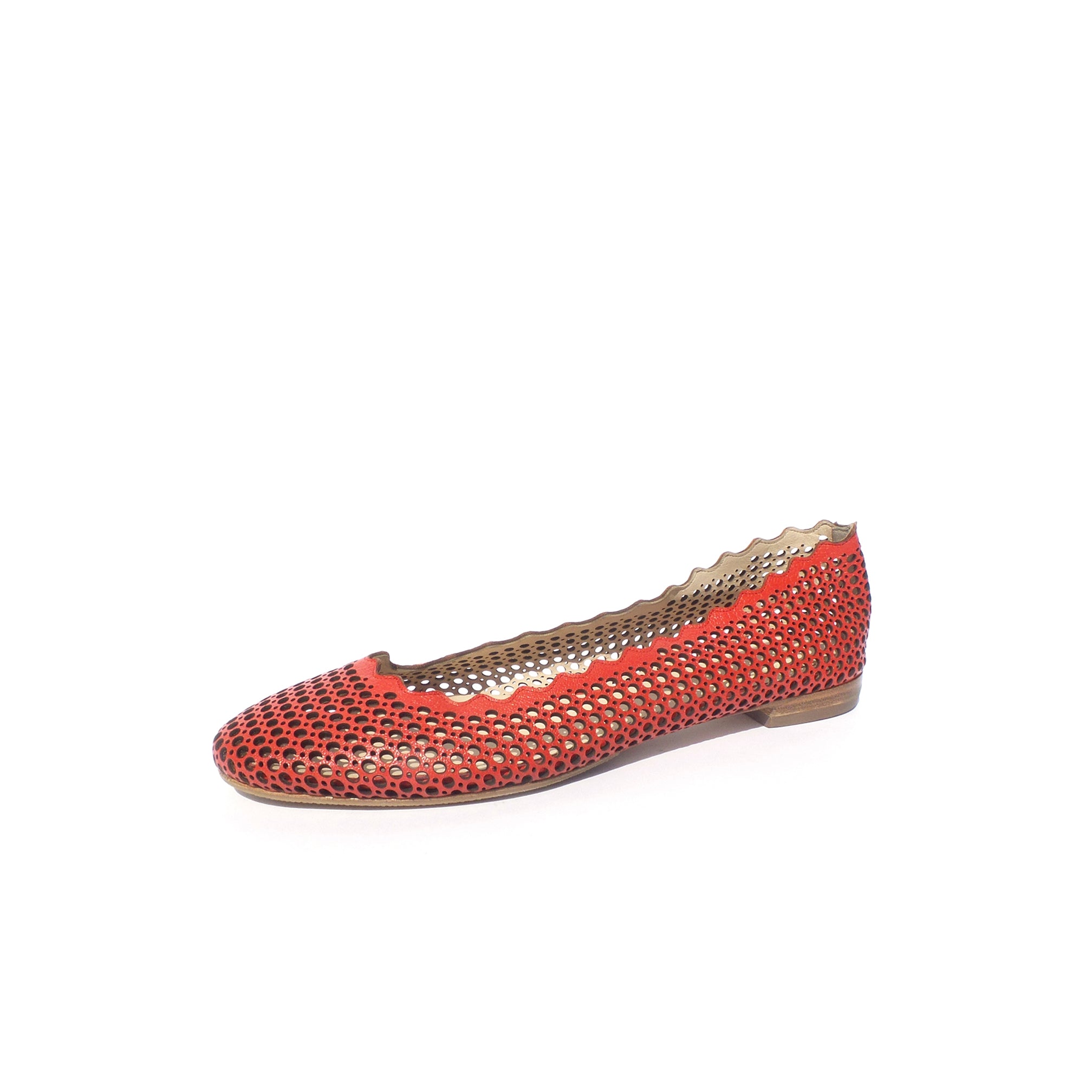 chloe perforated flats