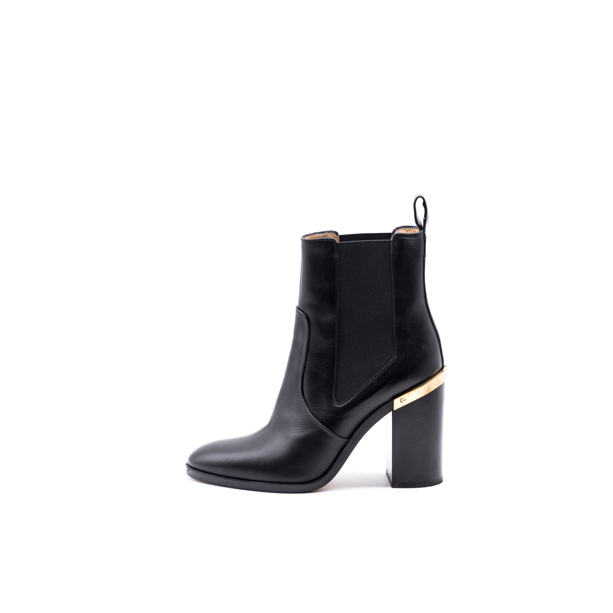 chelsea boots with gold trim