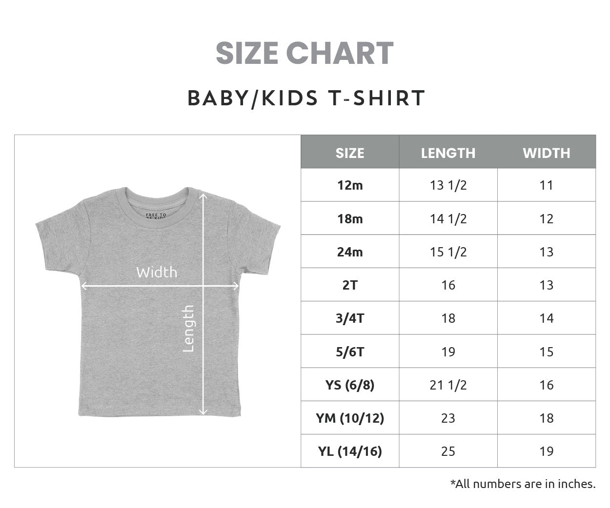 Unisex Shirt Size Conversion Chart With Youth