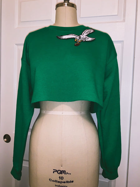 kelly green crew neck sweatshirt