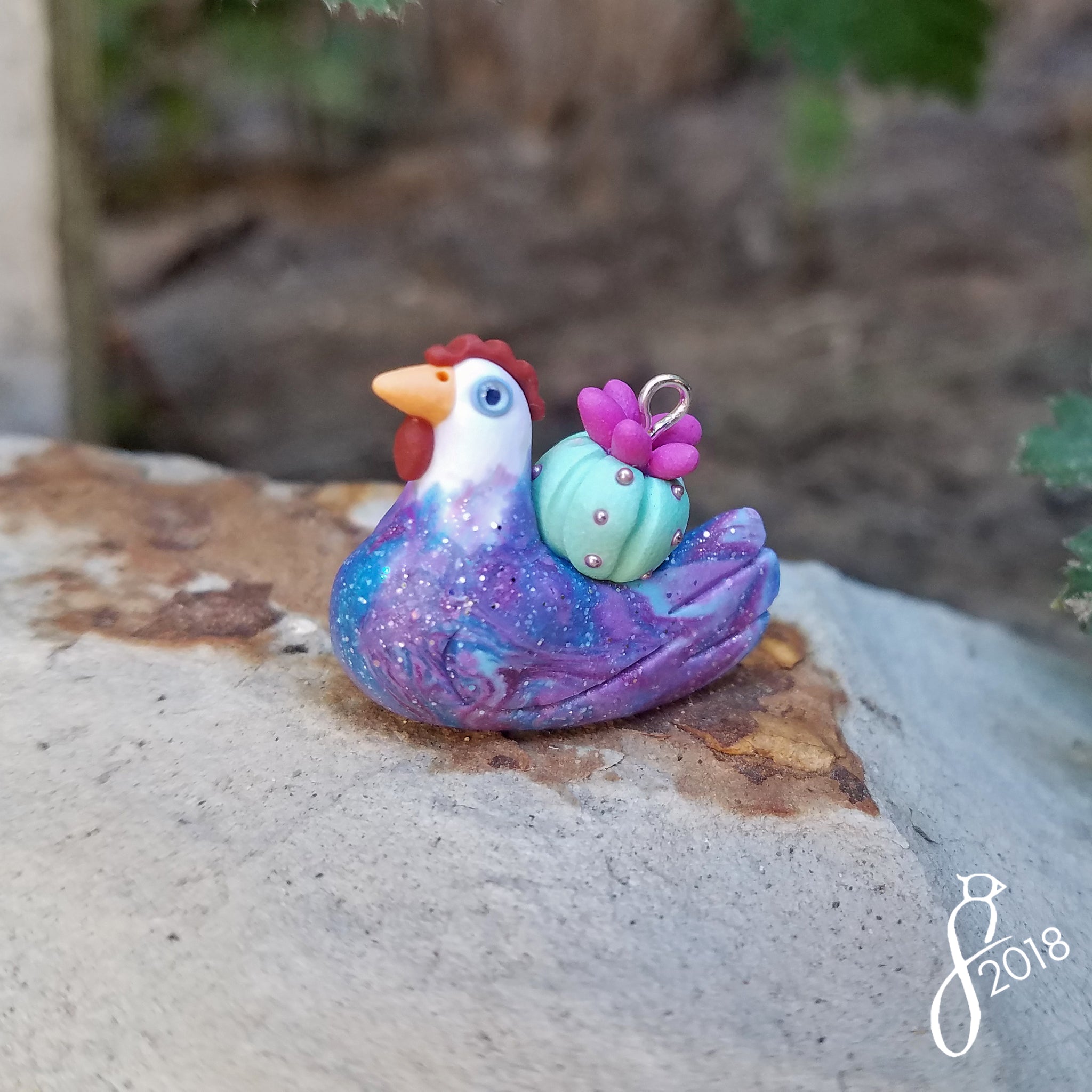  Galaxy Cactus  Hen Charm 8 Blue Birds