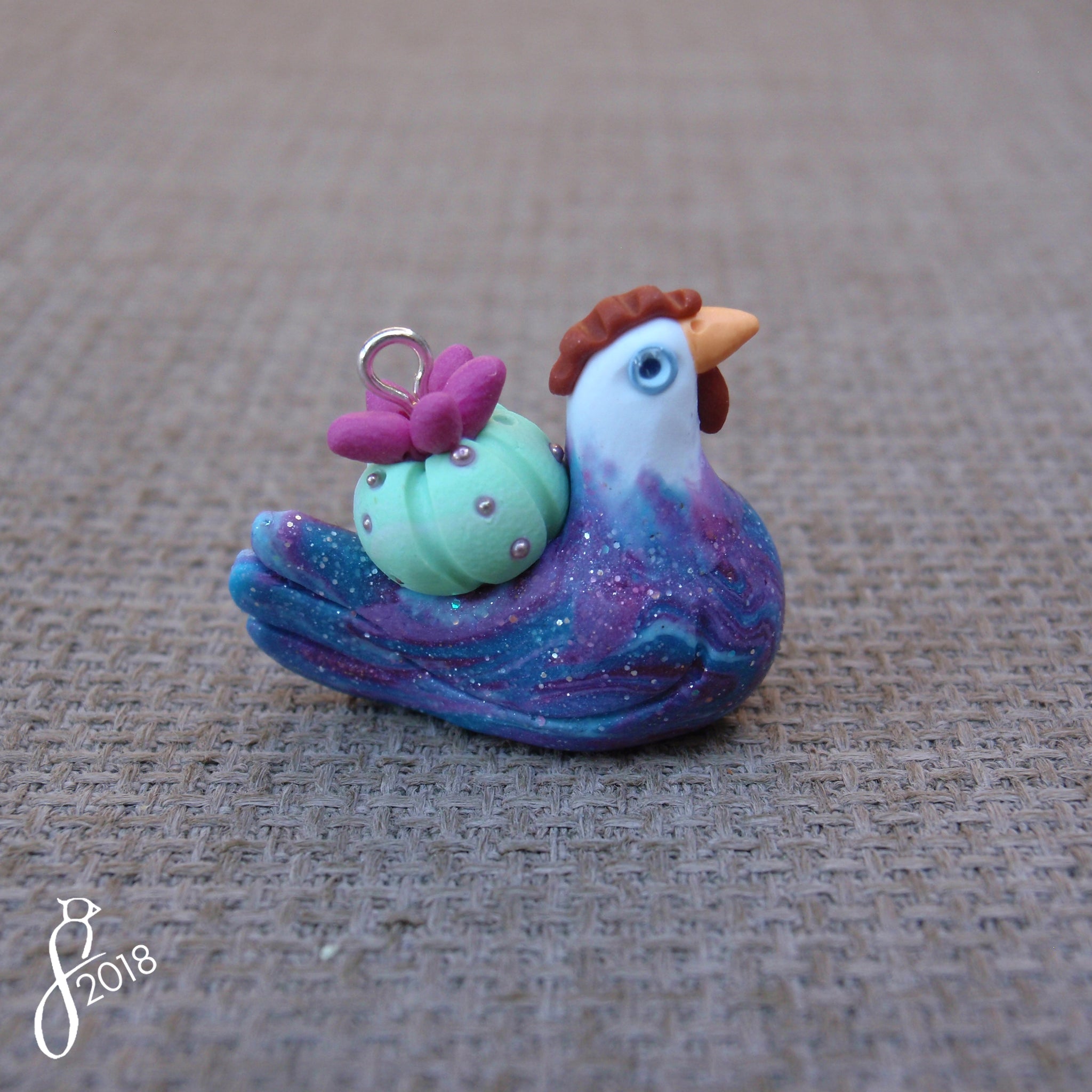  Galaxy Cactus  Hen Charm 8 Blue Birds