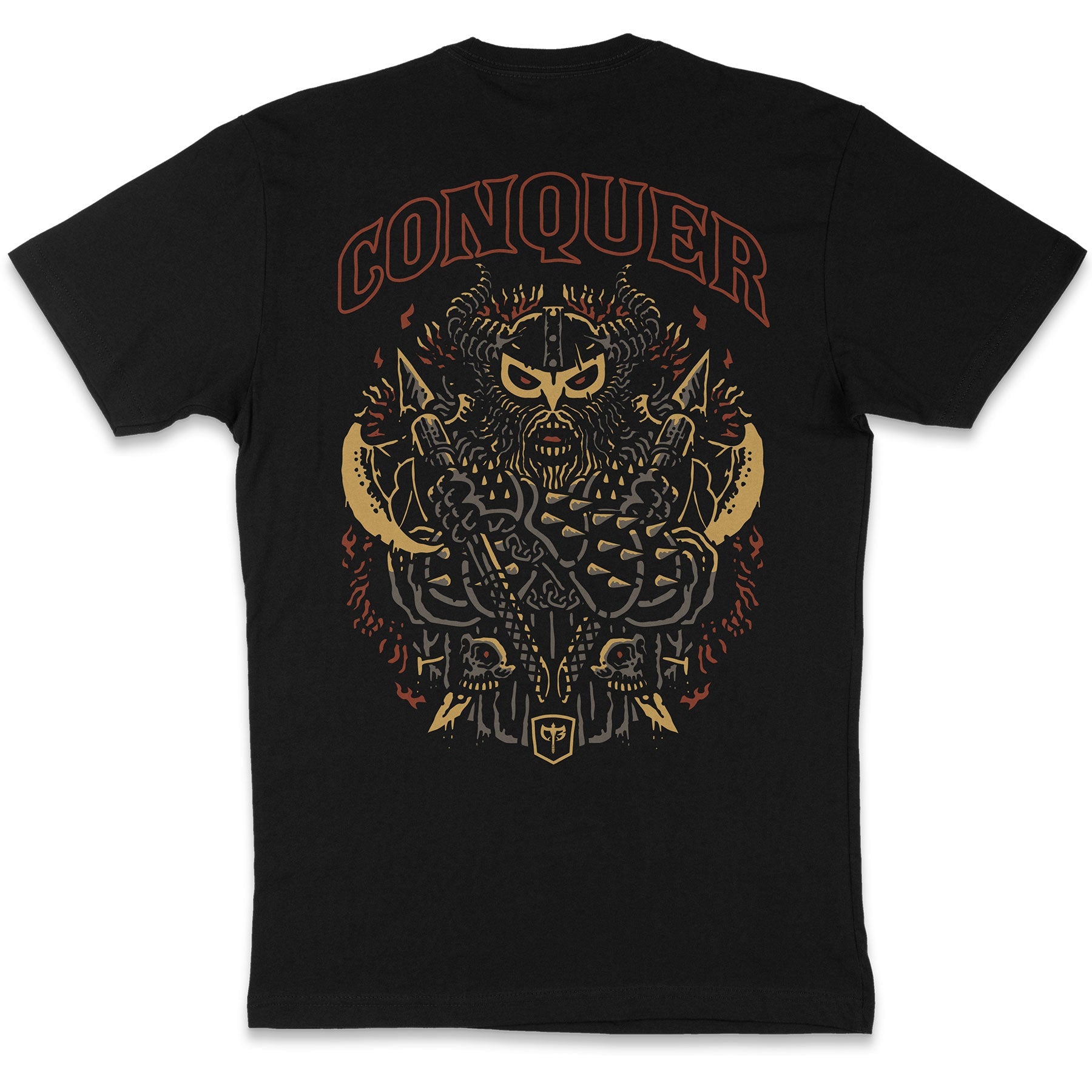 Conquer - Deadlifting Wolf V2 - on Black Pullover Hoodie