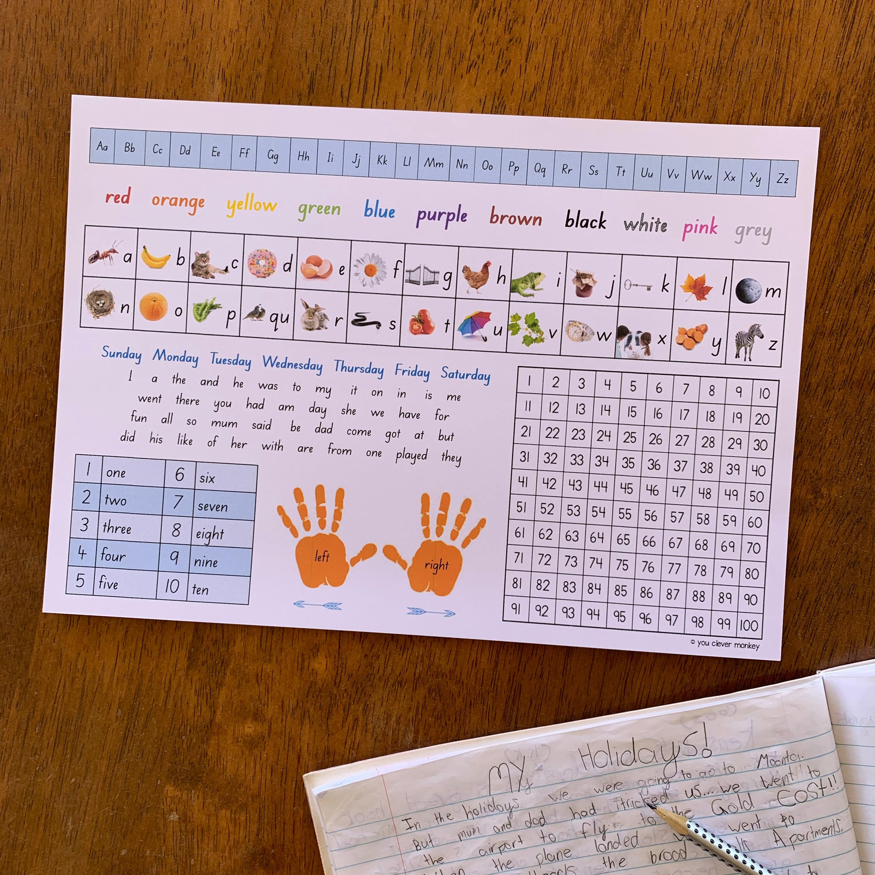 Desk Buddy Reference Strips and Adaptive Handwriting and Math Paper - Your  Therapy Source