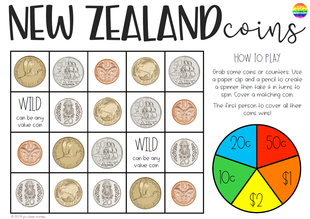 new zealand money learning about coins pack you clever monkey