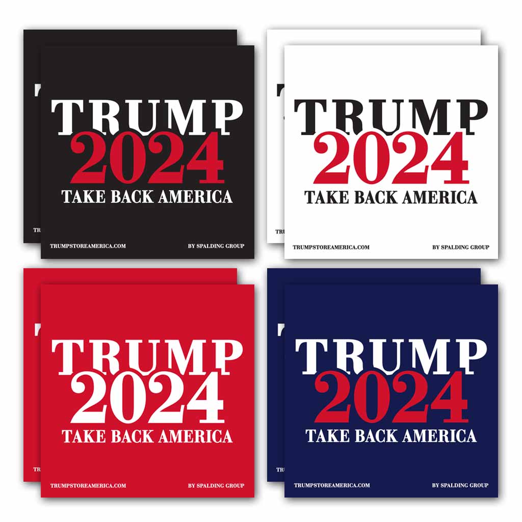 Trump Bumper Sticker "Trump 2024" 4 Color Pack TrumpStoreAmerica