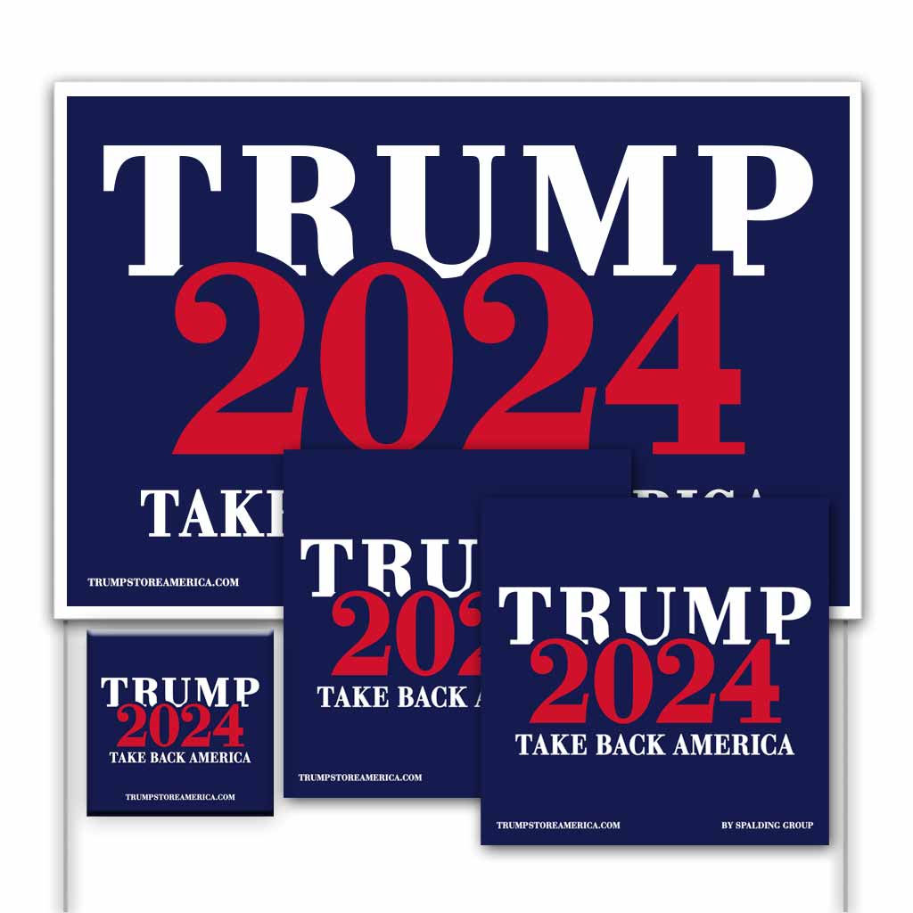 Trump Yard Sign Kit "Trump 2024" TrumpStoreAmerica