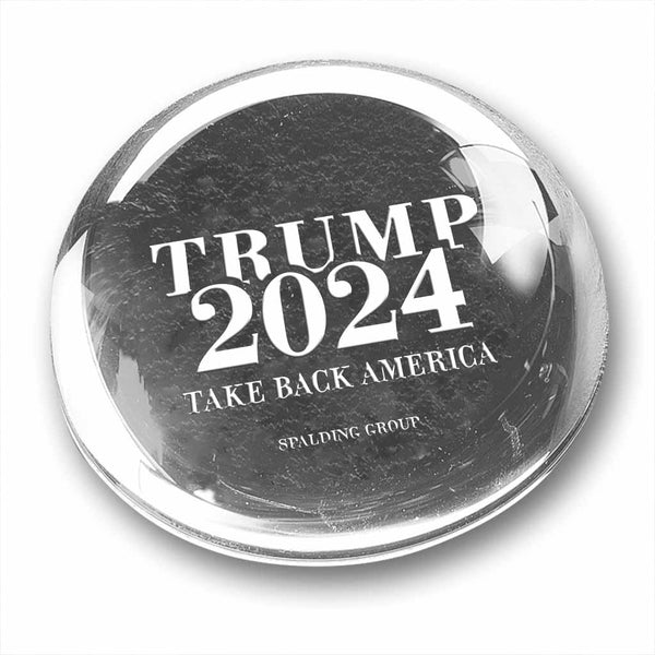 Trump 2024 Crystal Paperweight TrumpStoreAmerica