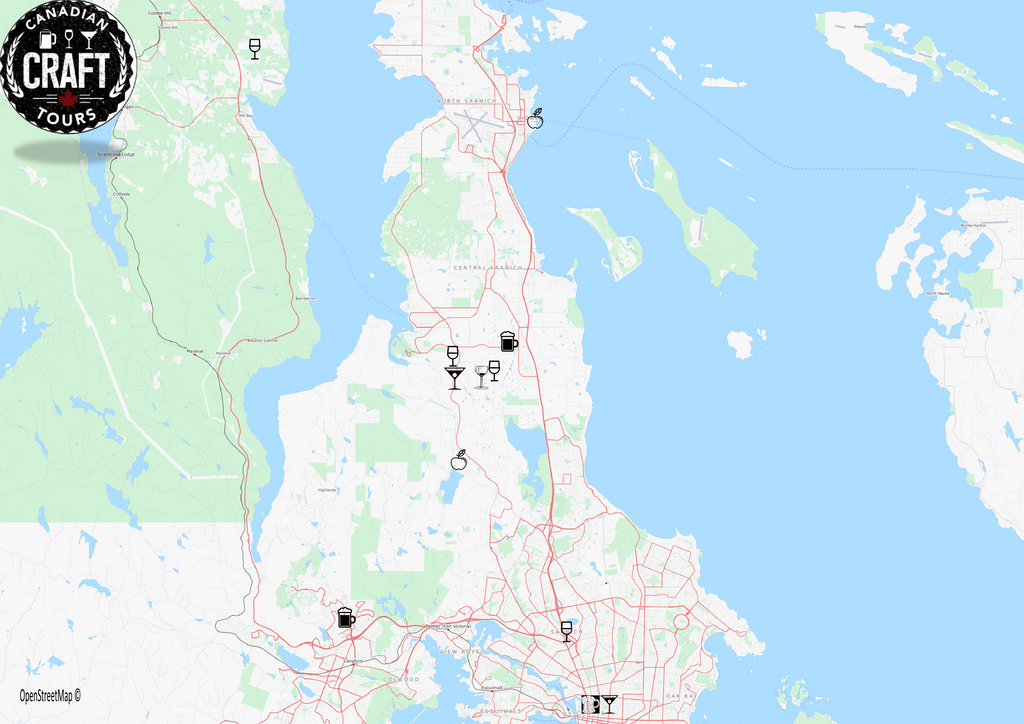 Victoria Peninsula Wine Map