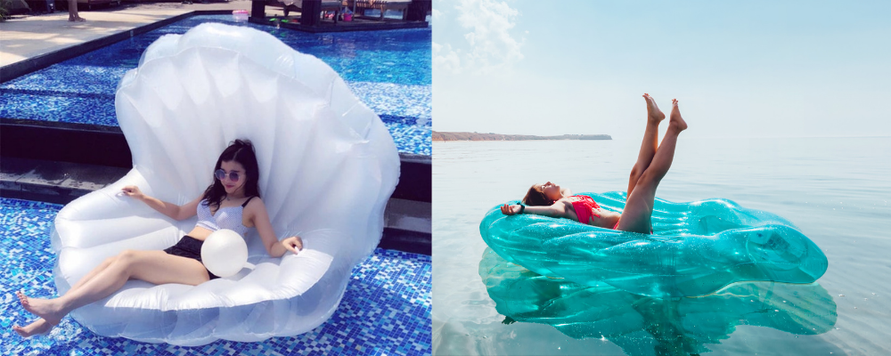 inflatable shell pool float