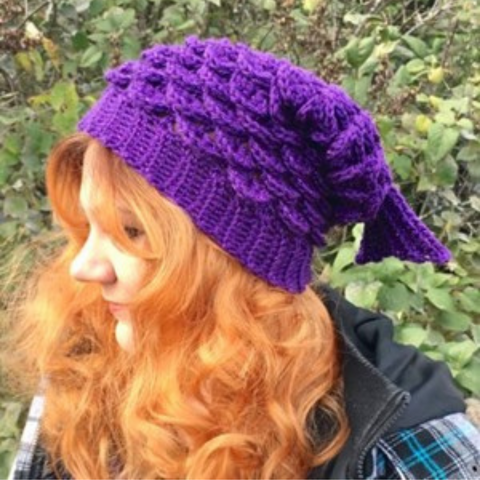 Mermaid tail crocheted hat