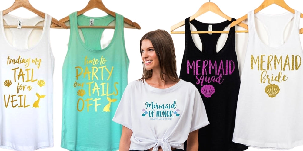 Mermaid bachelorette shirt top