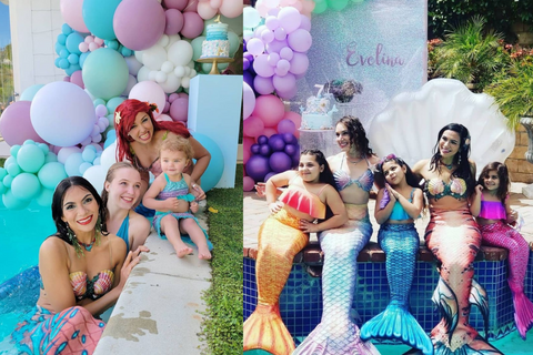 Mermaid party los Angeles beverly hills pool party kids