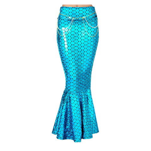 Adult Metallic Hologram Shiny Mermaid Skirt Costume  by Spooktacular Creations