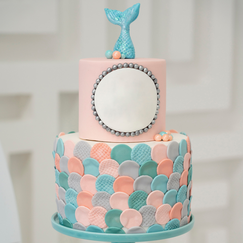 Mermaid scales cake decoration birthday