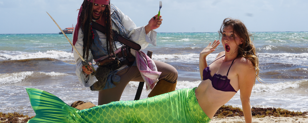 Sirène et pirate au mexique