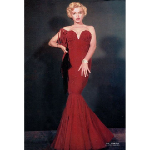 Marilyn Monroe wearing mermaid dress at 1950 Henrietta awards