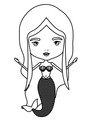 Mermaid coloring page 