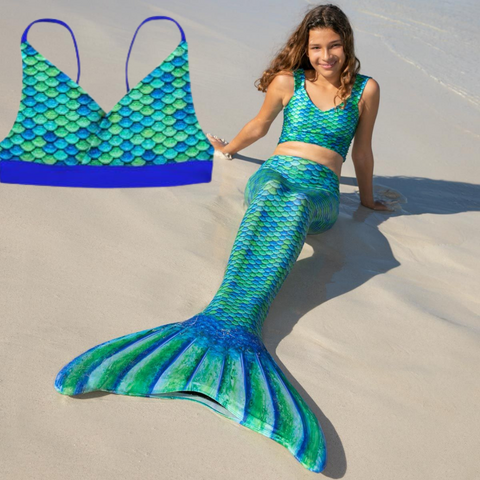 finfun mermaid bra top bikini
