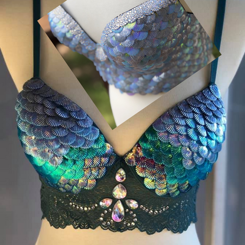 Kaliani’s Creations mermaid top sequins shiny 