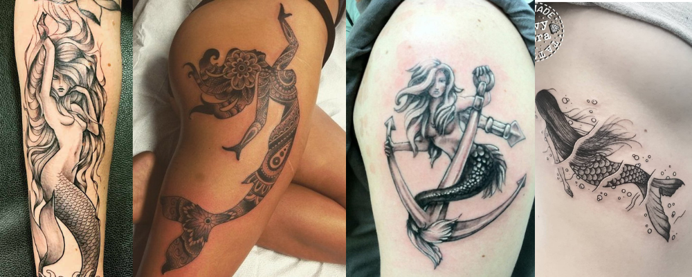 traditional mermaid tattoo