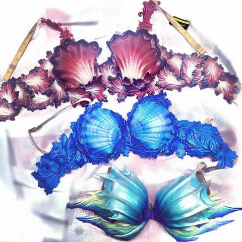 Blue Dream Mermaid Bra Made to Order in Any by seagypsycouture