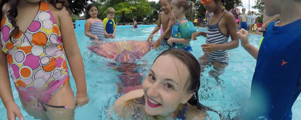 soirée piscine sirène à montréal pour les enfants