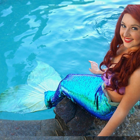 Halle Bailey Little Mermaid Tail Costume aquamermaid aquaglitter