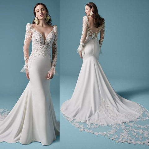 Long sleeve mermaid wedding dress  Long sleeve mermaid wedding dress by Maggie Sottero