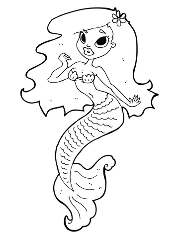 Mermaid coloring page  princess