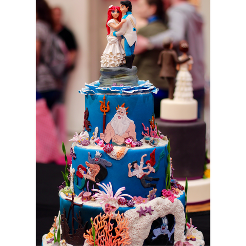 little mermaid cake triton ursula 3 layers wedding