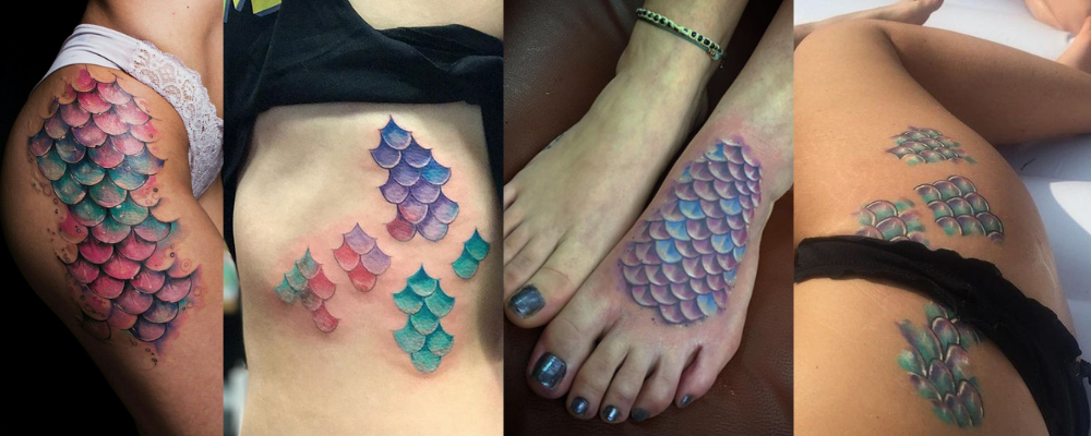 Mermaid tattoo scales