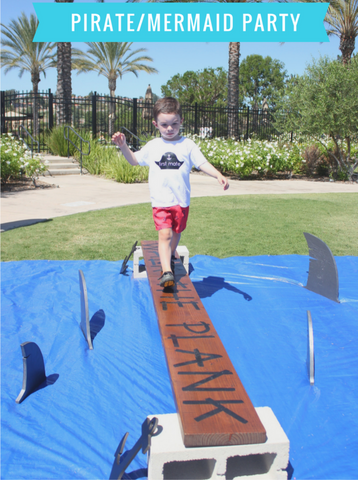 Walk the plank pirate and mermaid birthday party