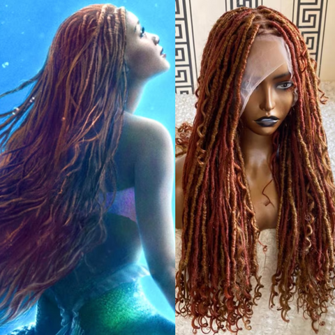 Little Mermaid Wig with Locs - Halle Bailey Ariel Inspired