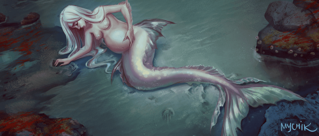 pregnant mermaid drawing