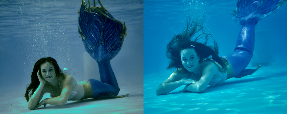 underwater mermaid pose montreal mermaid marielle 