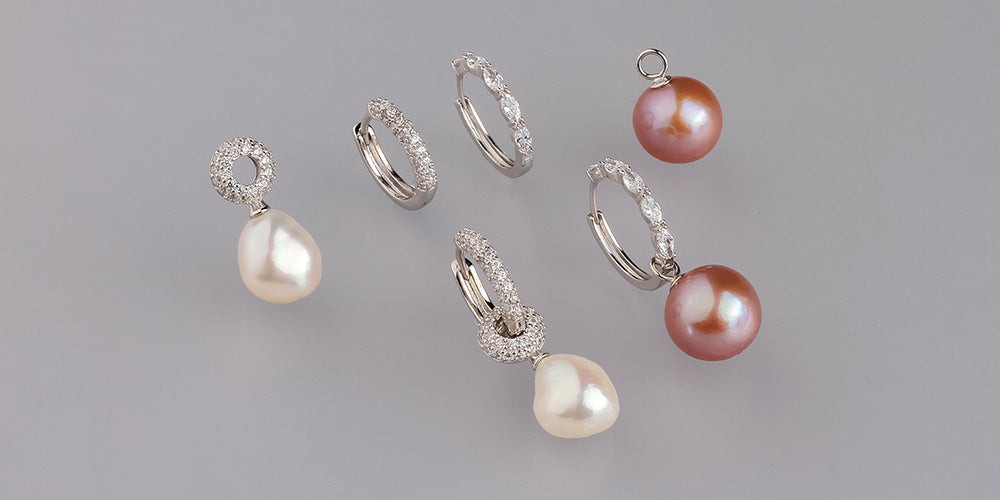 freshwater pearl earrings hoop