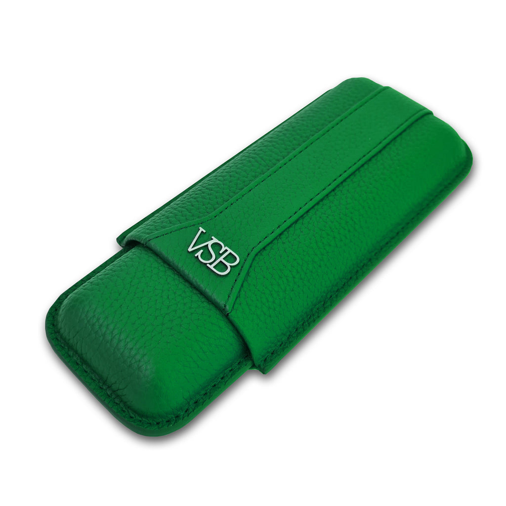 British Racing Green Leather Cigar Pouch - VSB London™