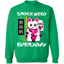 Load image into Gallery viewer, Smoke Weed Everyday Crewneck Sweatshirt by palm-treat.myshopify.com for sale online now - the latest Vaporwave &amp; Soft Grunge Clothing