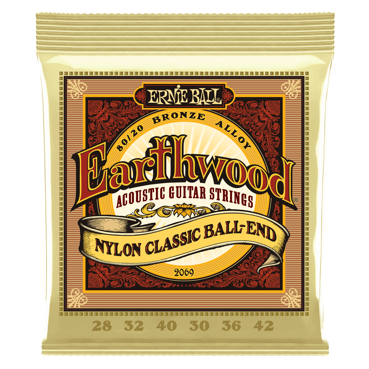 Ernie Ball Earthwood Folk Nylon, 2842 Gauge Cottonwood Music Emporium